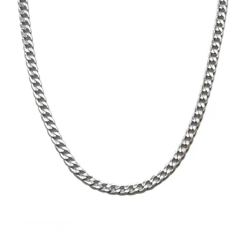 New NK Titanium Steel Cuban Necklace for Men and Women
