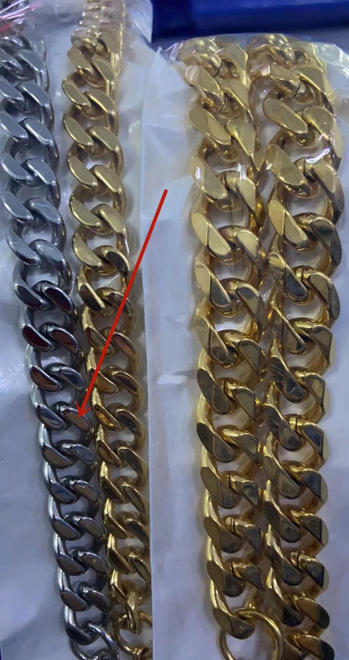 Cuban Link Chain Necklace for Women in Gold